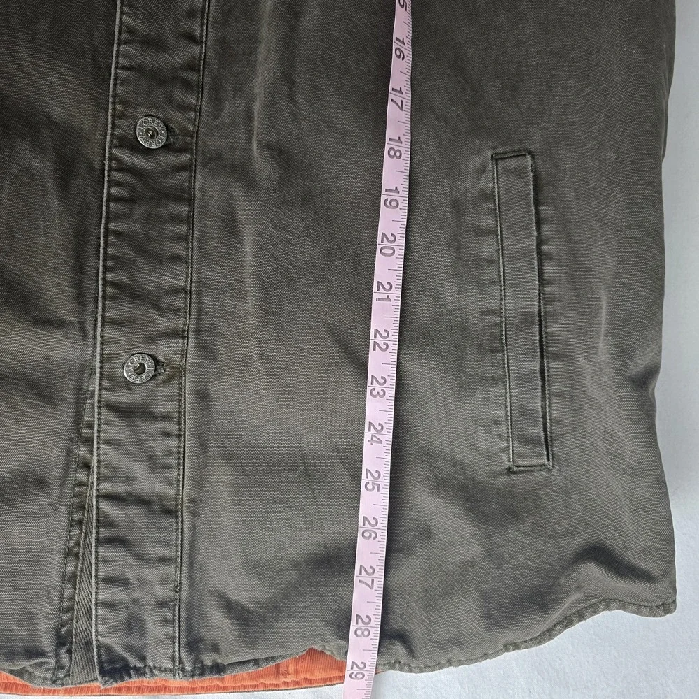 J.Crew Mens Barn Coat Chore Canvas Jacket Large‎ Brown Corduroy Lined VTG